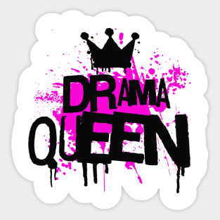 Drama Queen - Street Art Style Sticker